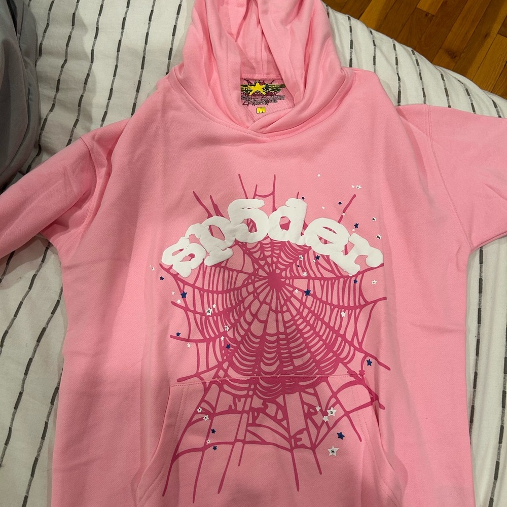 Spider Pink Hoodie for Men